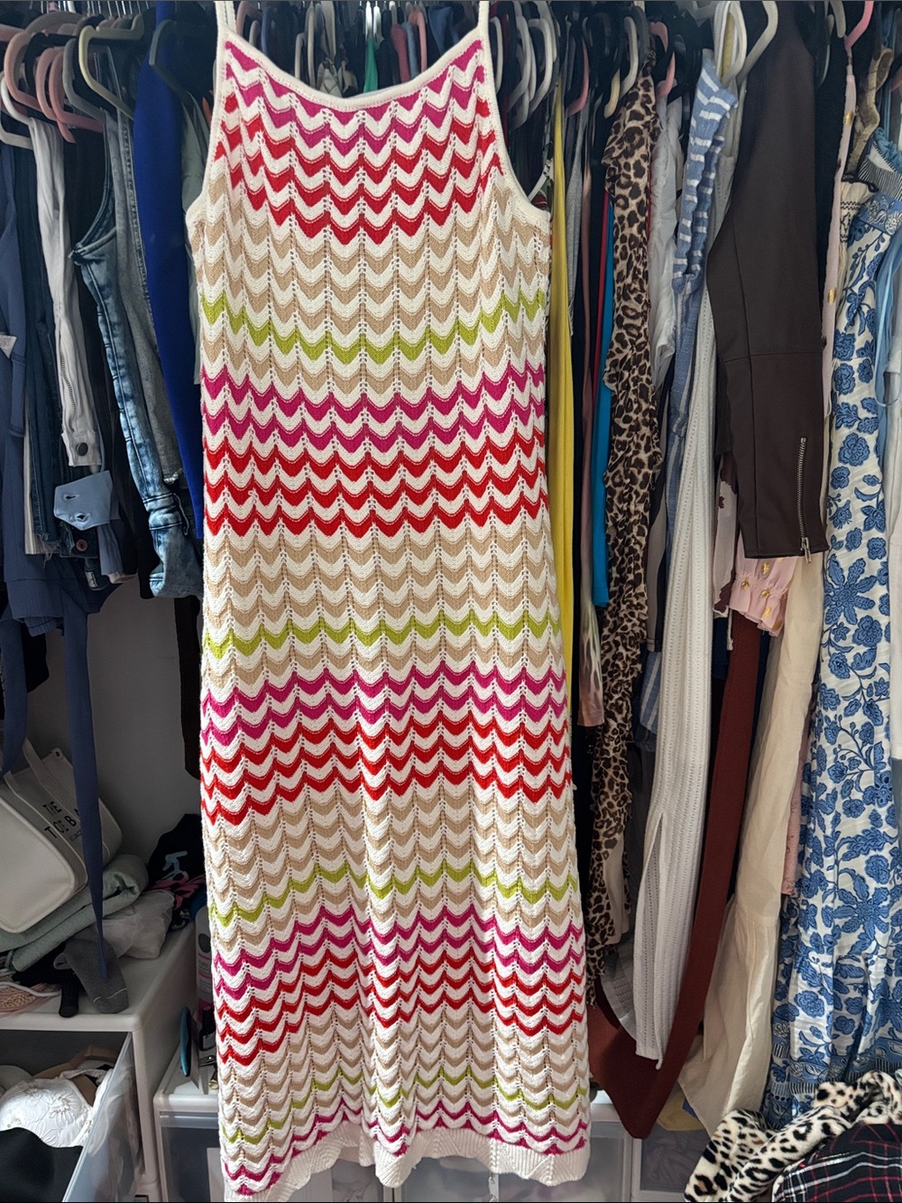 Long knitted summer dress